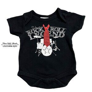 Bon Bebe 0-3m Rock & Roll Legend Drum Set Music Bodysuit